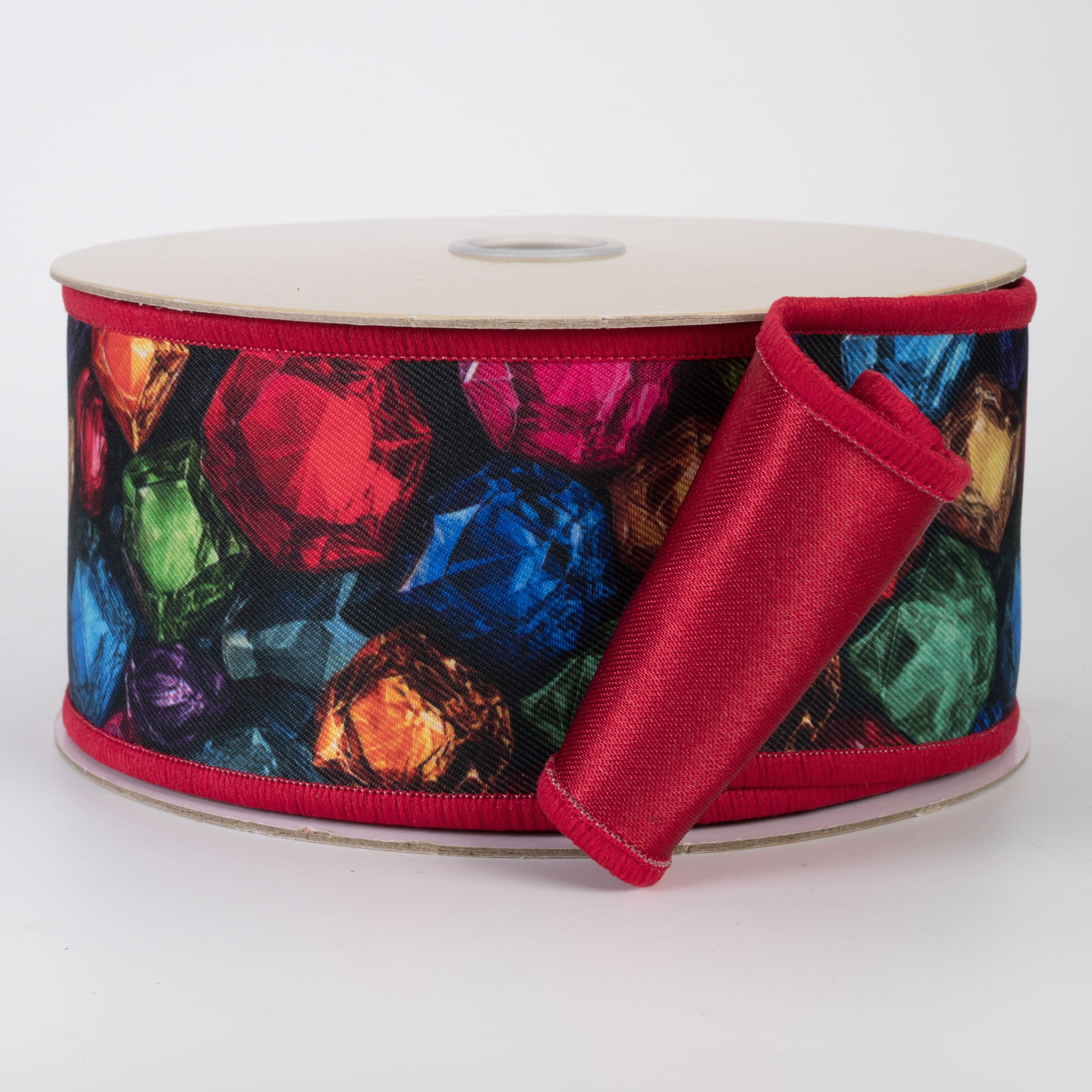 2.5" Double Sided Fused Jewel Gems Ribbon (10 Yards)