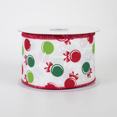 2.5" Lollipops Candy Ribbon: Red & Green (10 Yards)