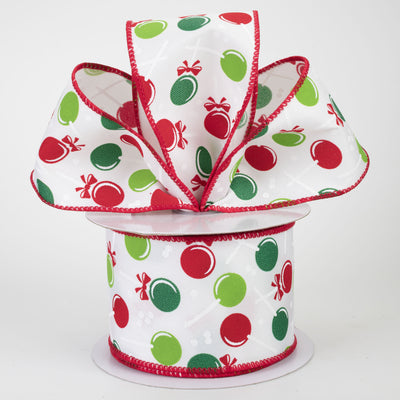 2.5" Lollipops Candy Ribbon: Red & Green (10 Yards)