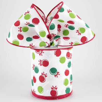 4" Lollipops Candy Ribbon: Red & Green (10 Yards)