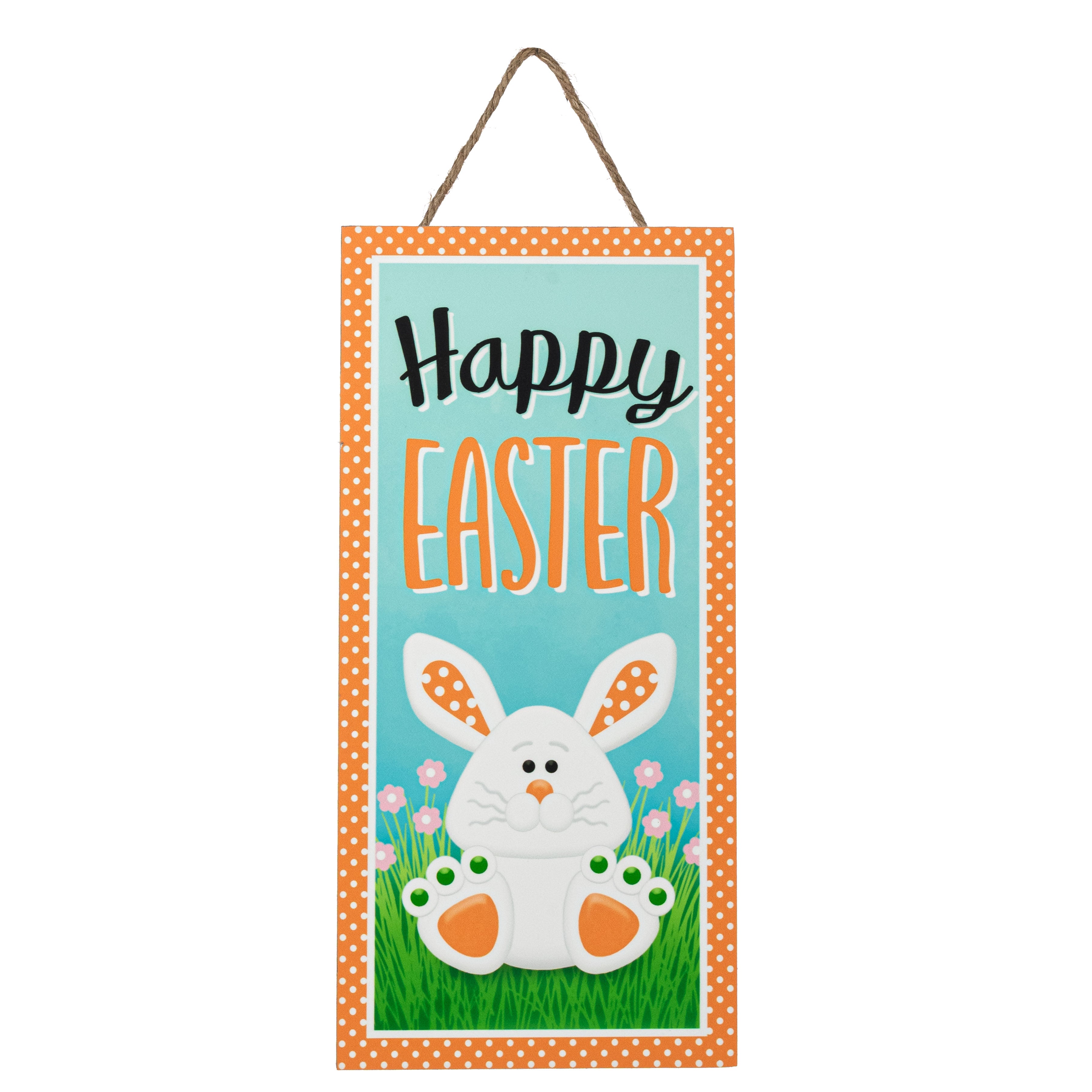 12" Wooden Sign: Happy Easter Bunny