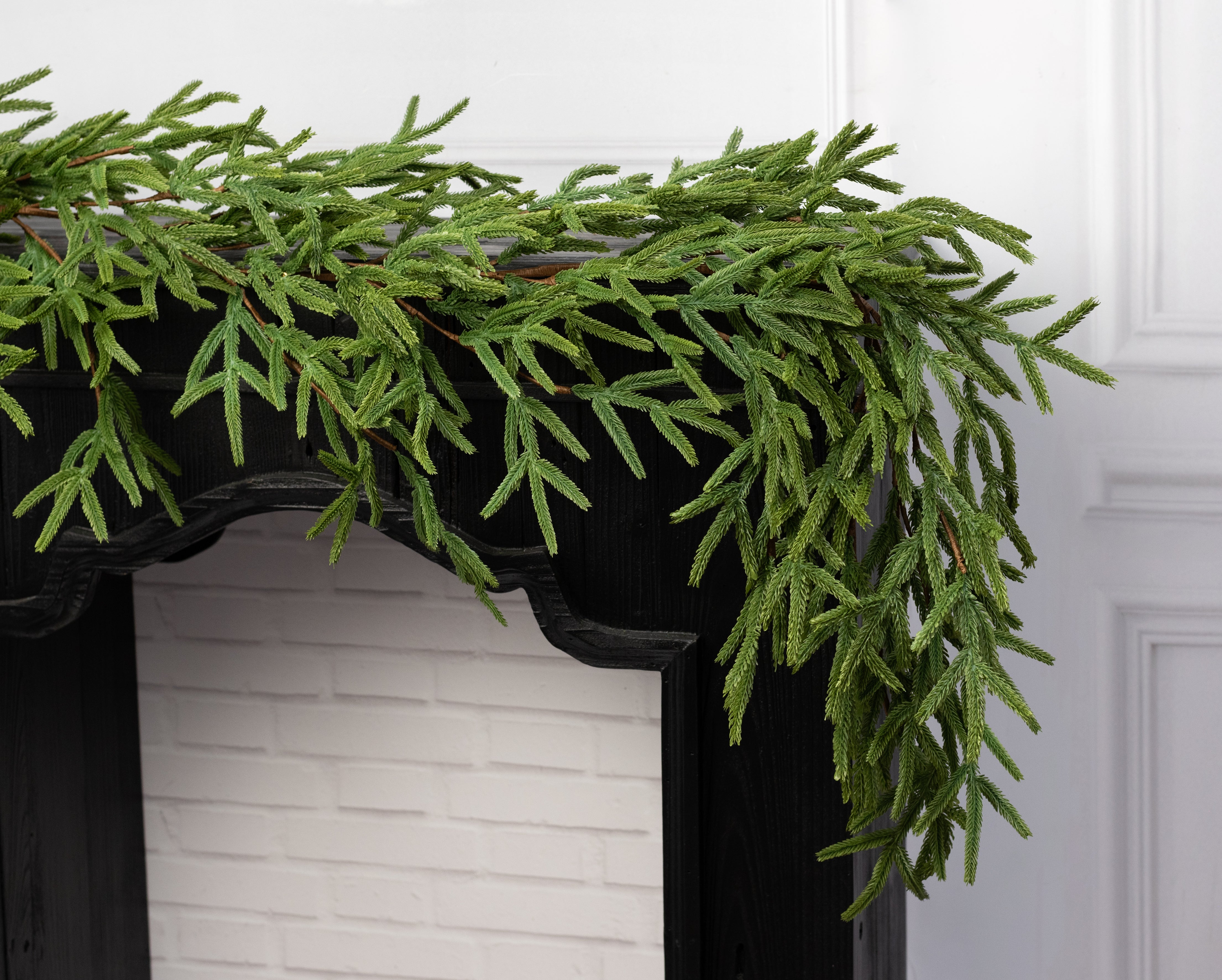 6' Real Touch Norfolk Island Pine Garland