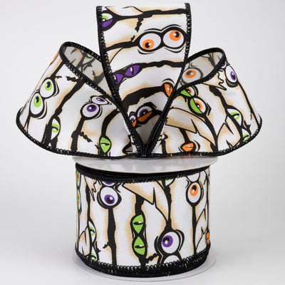 2.5" Mummy Eyes Ribbon (10 Yards)