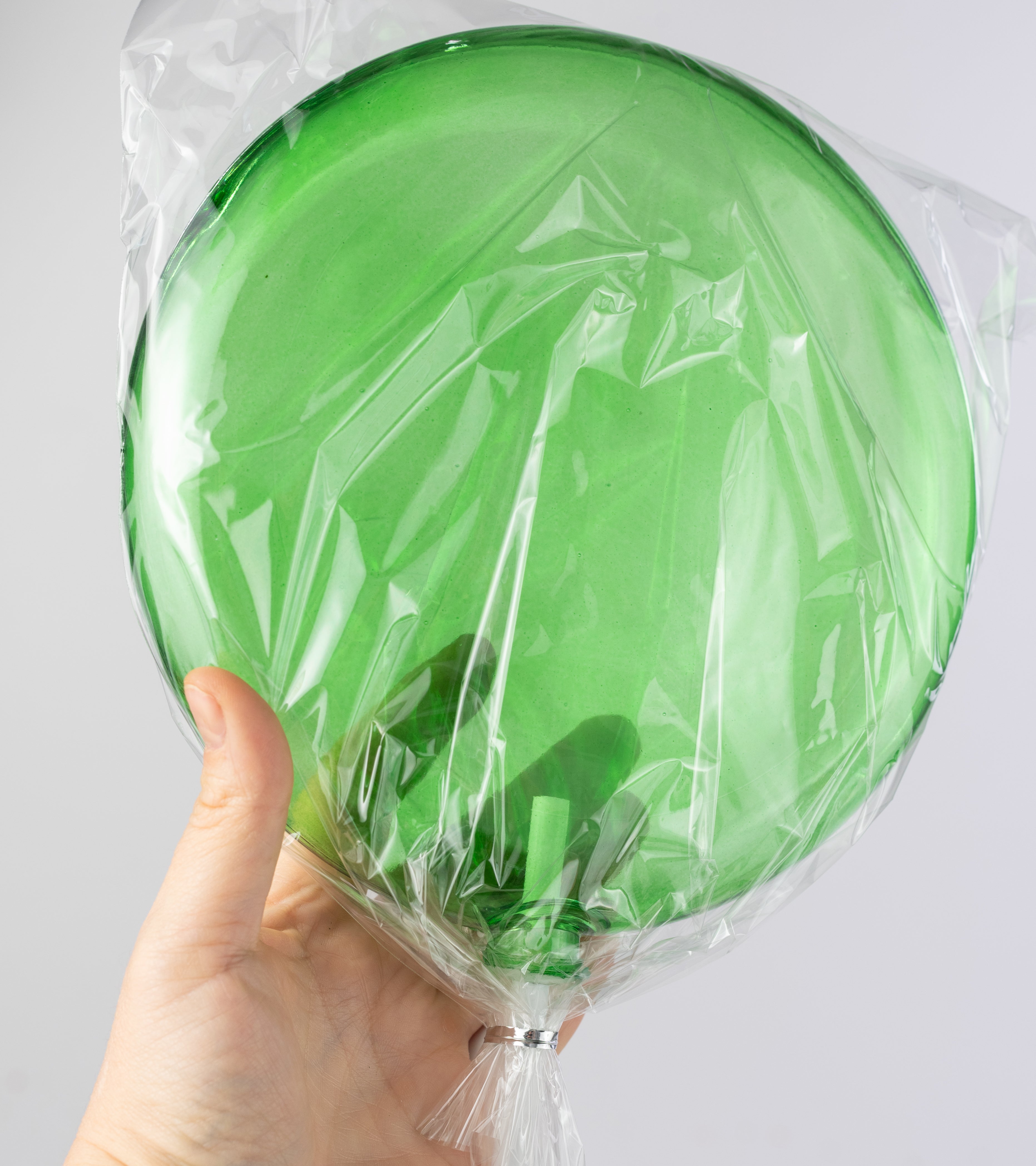 8" x 19" Candy Lollipop Stick: Clear Emerald Green