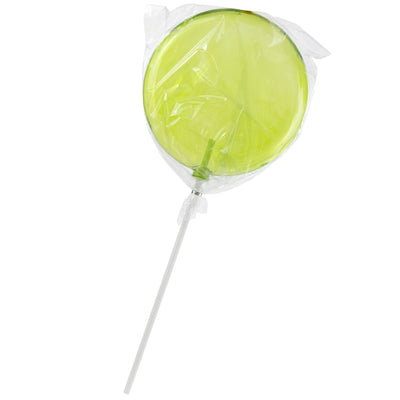 8" x 19" Candy Lollipop Stick: Clear Lime Green