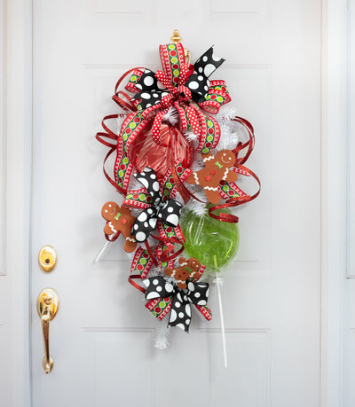 8" x 19" Candy Lollipop Stick: Clear Lime Green
