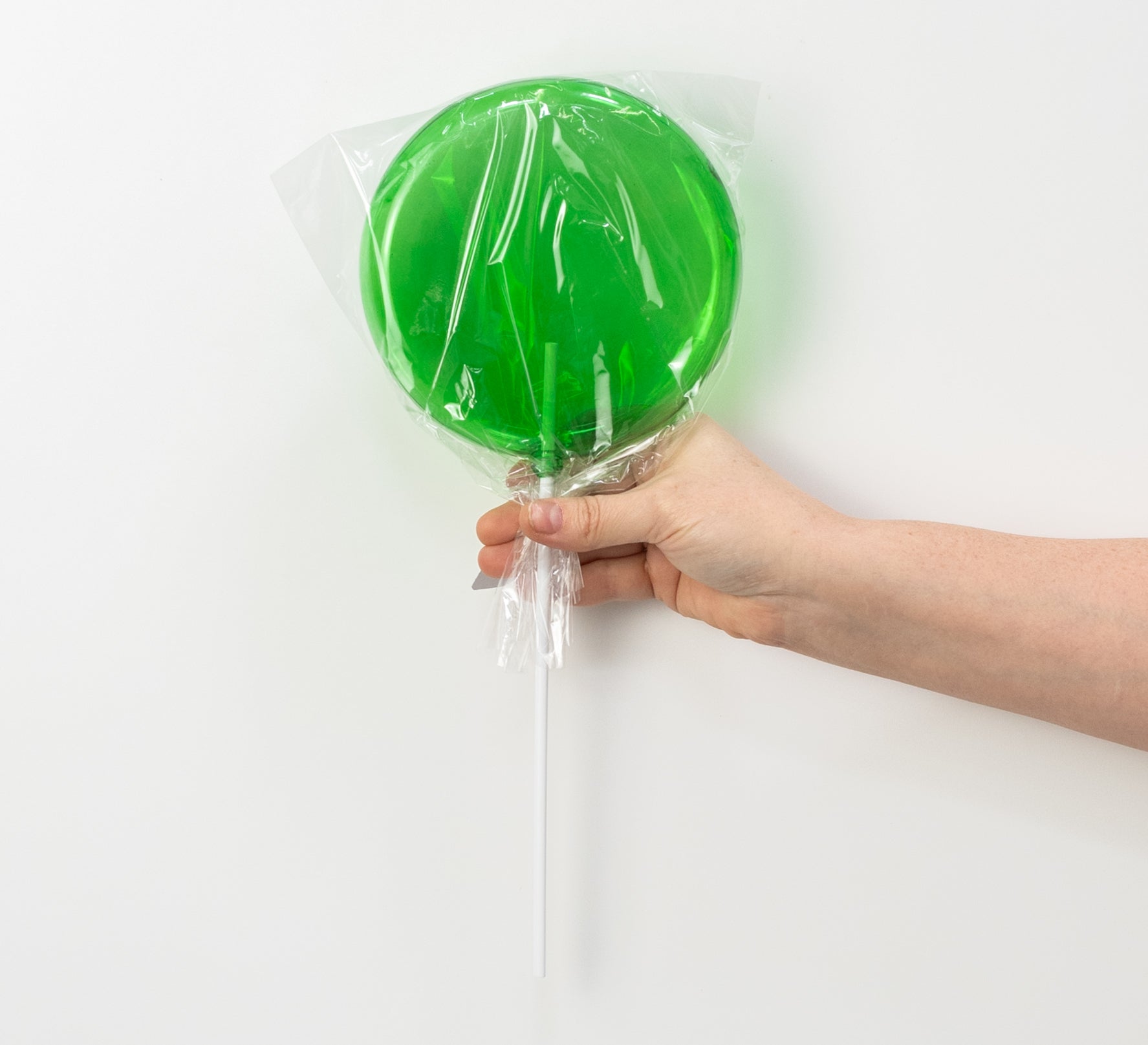 6" x 14" Candy Lollipop Stick: Clear Emerald Green