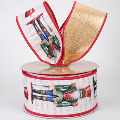 2.5" Double Sided Fused Brown Nutcracker Ribbon (10 Yards)