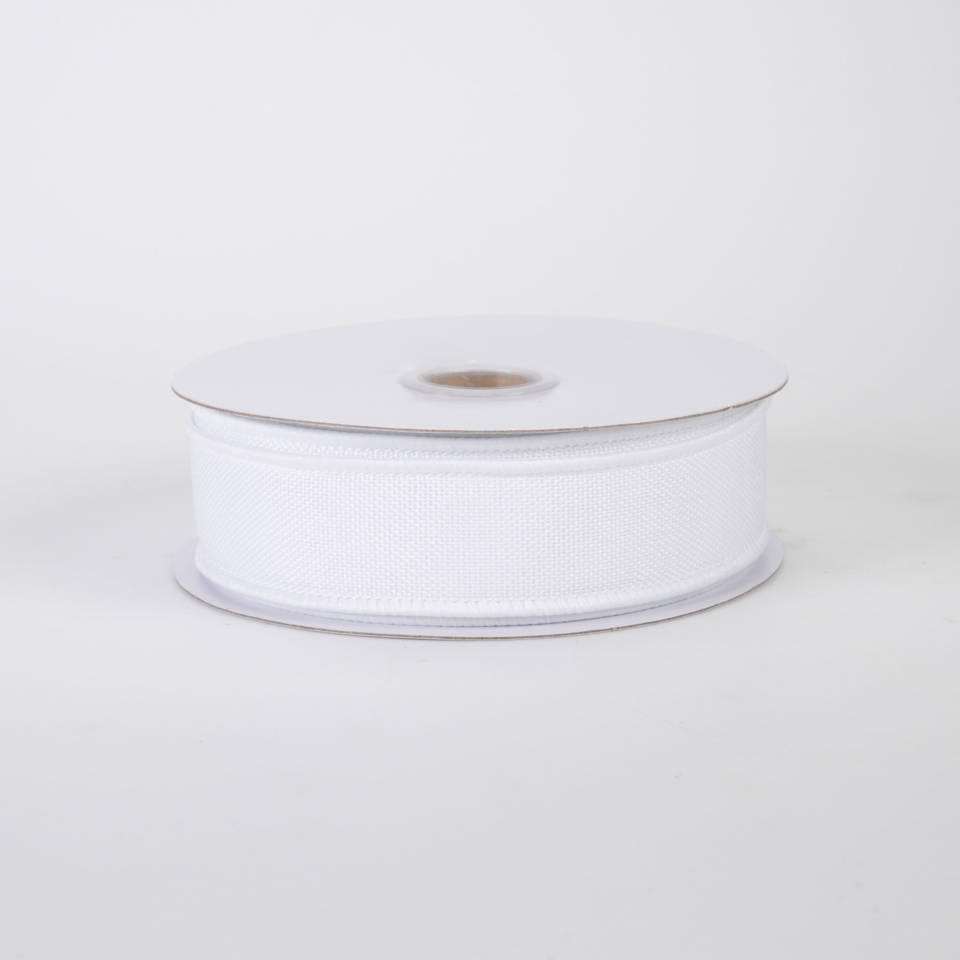 7/8" Royal Canvas Ribbon: White (10 Yards)