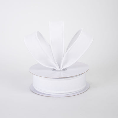 7/8" Royal Canvas Ribbon: White (10 Yards)