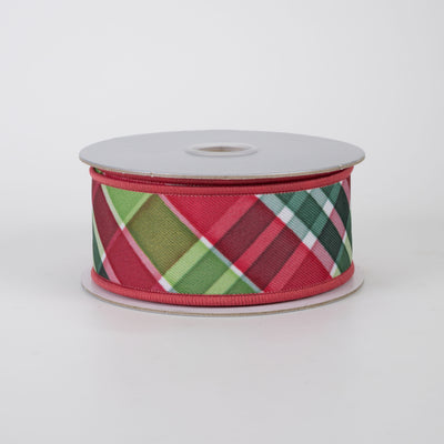 1.5" Deluxe Bold Plaid Ribbon: Christmas (10 Yards)