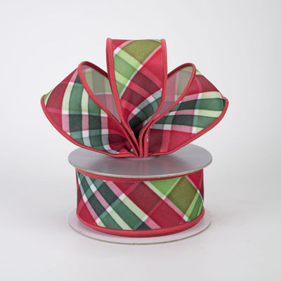 1.5" Deluxe Bold Plaid Ribbon: Christmas (10 Yards)