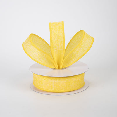 7/8" Royal Canvas Ribbon: Yellow (10 Yards)