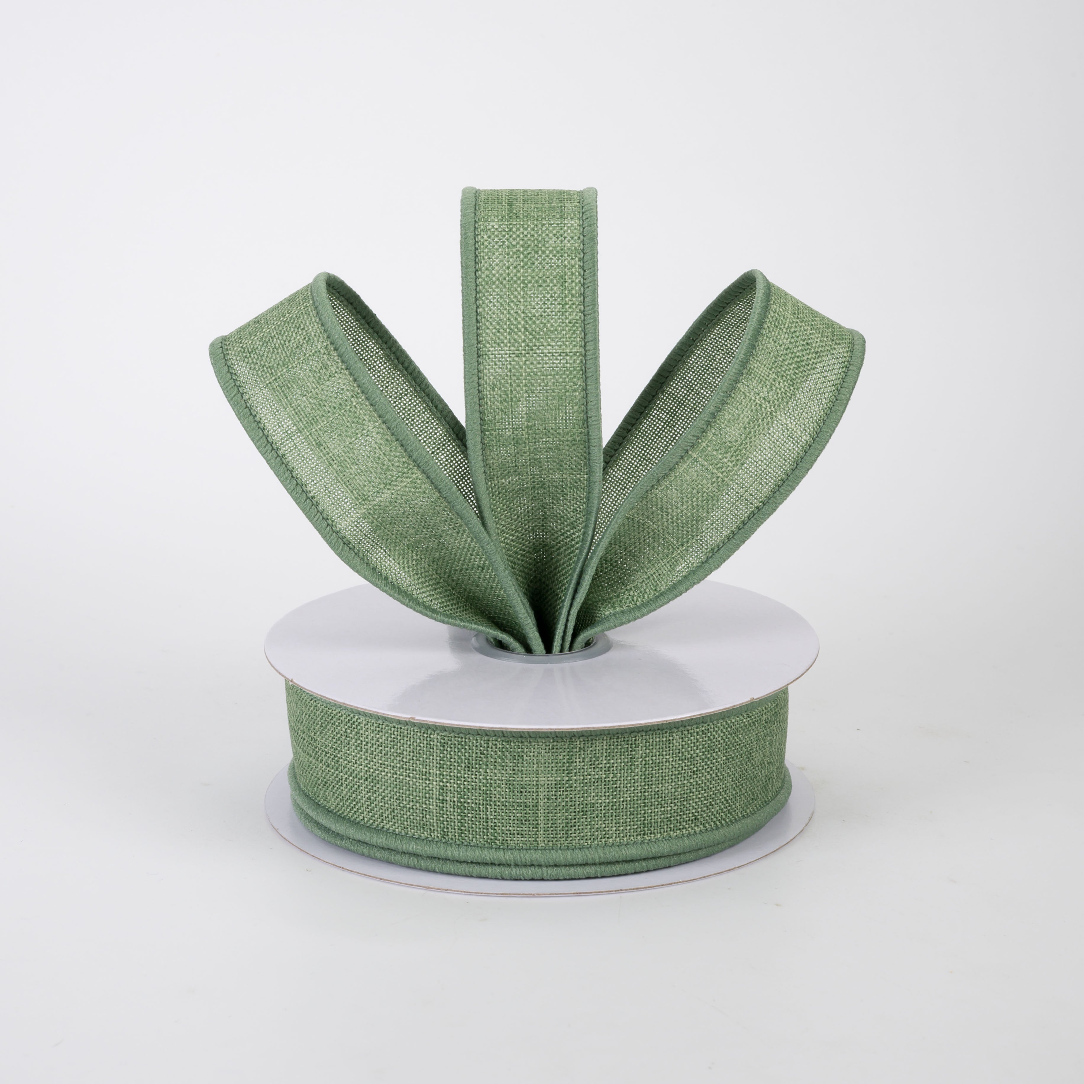 7/8" Royal Canvas Ribbon: Clover Green (10 Yards)
