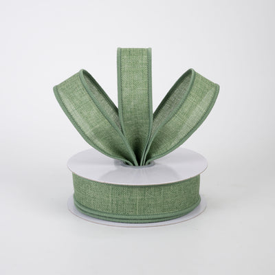 7/8" Royal Canvas Ribbon: Clover Green (10 Yards)