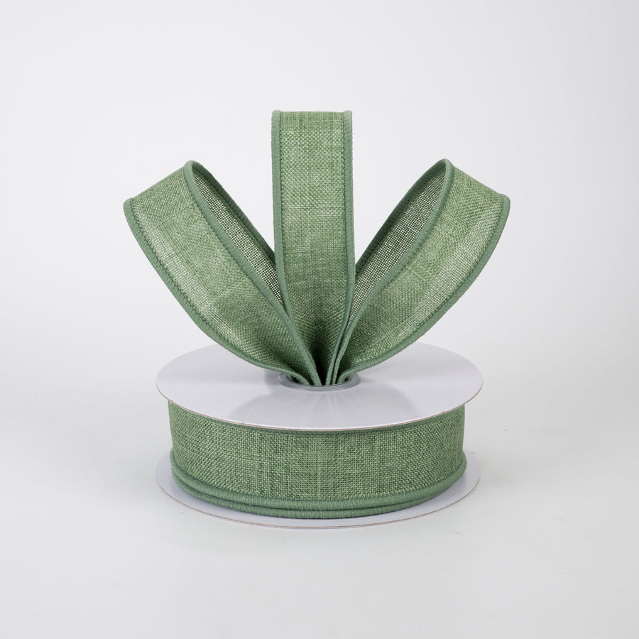 7/8" Royal Canvas Ribbon: Clover Green (10 Yards)