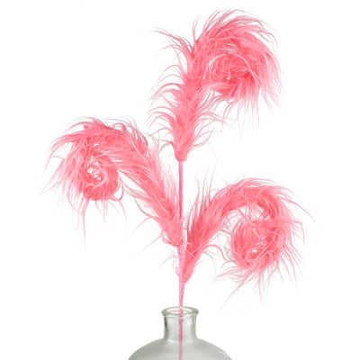 28" Furry Spiral Curly Spray: Pink