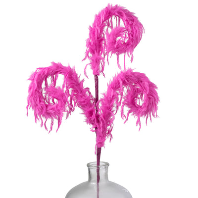 28" Furry Spiral Curly Spray: Fuchsia Hot Pink