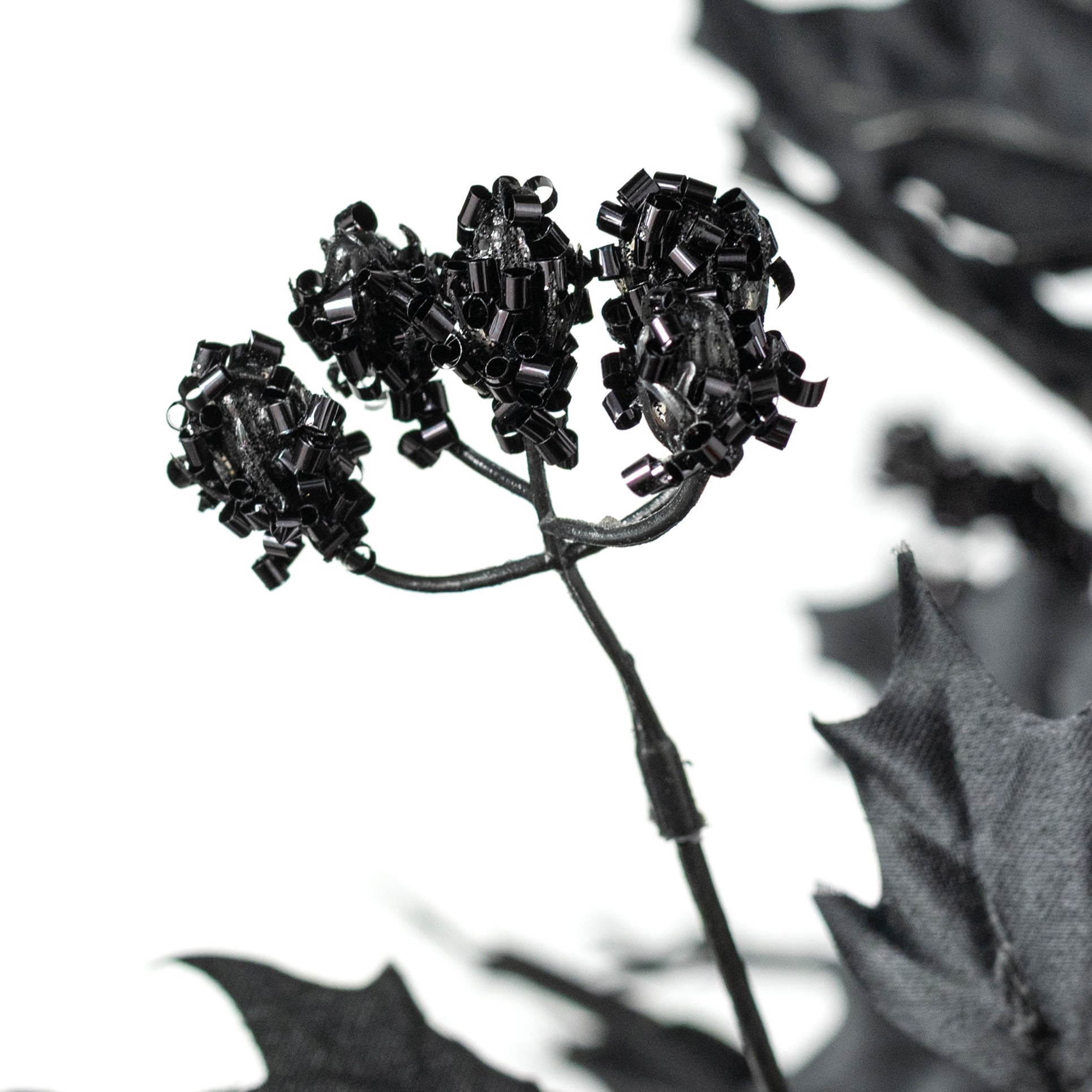 20" Maple Leaves Bush: Black (12 Stem)