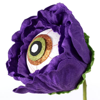 21" Eyeball Flower Stem: Purple