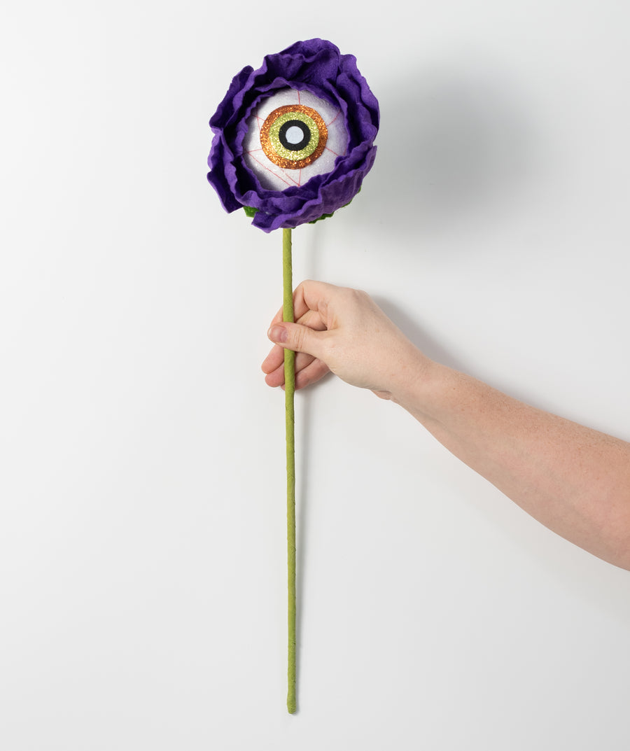 21" Eyeball Flower Stem: Purple
