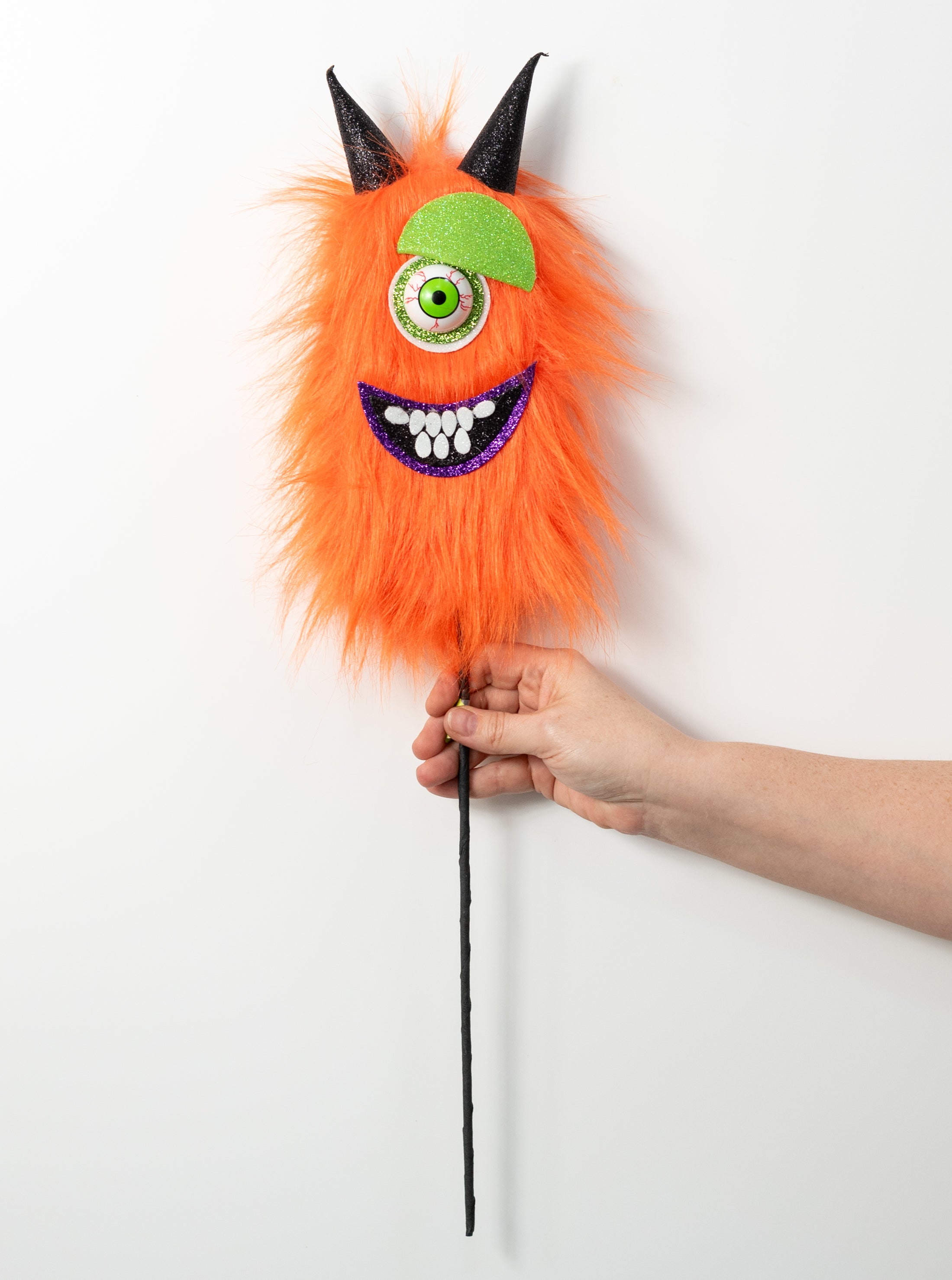 24" Furry Monster Eyeball Spray: Orange