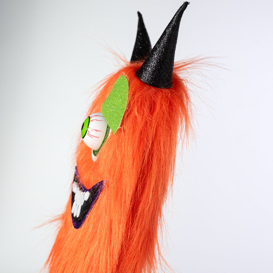 24" Furry Monster Eyeball Spray: Orange