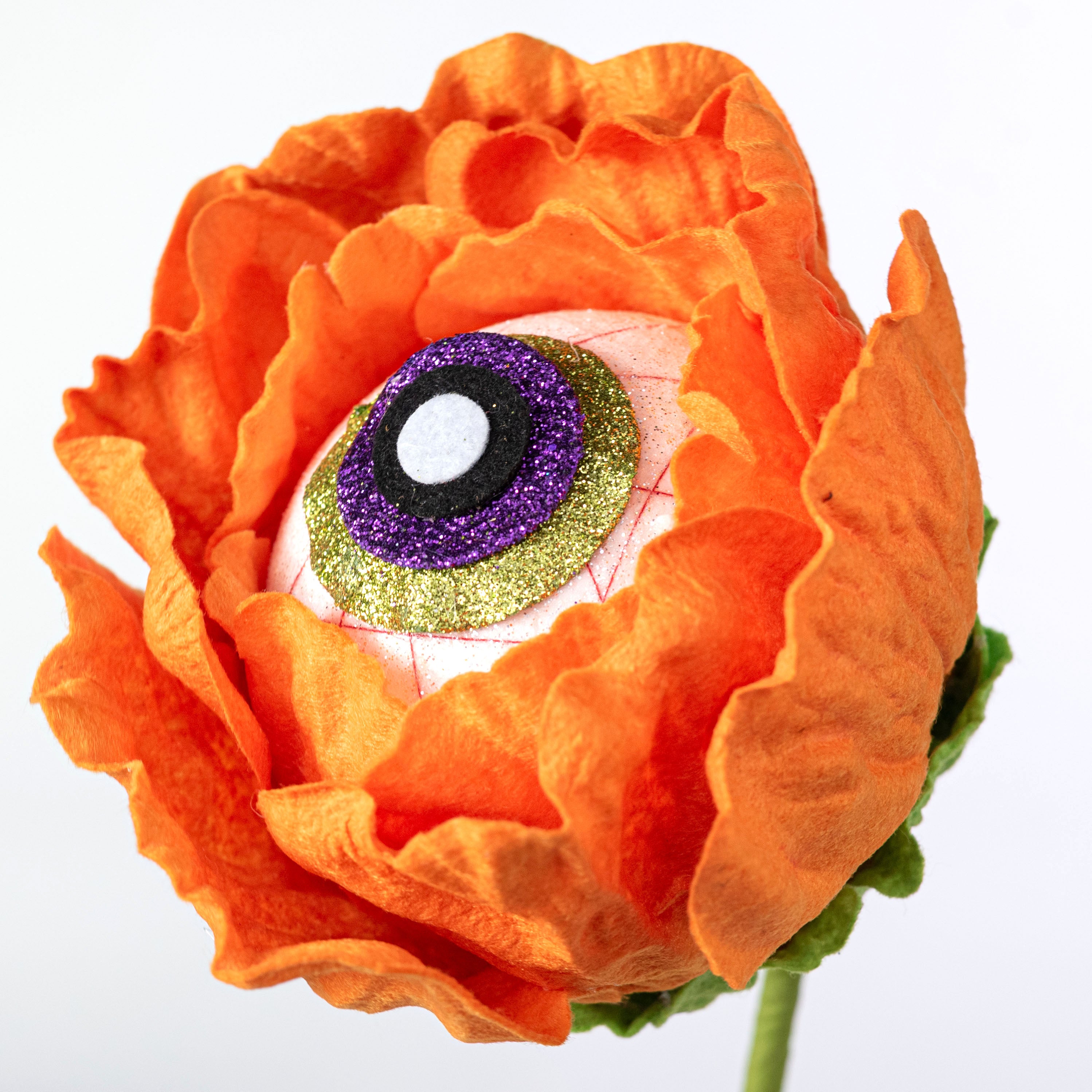21" Eyeball Flower Stem: Orange