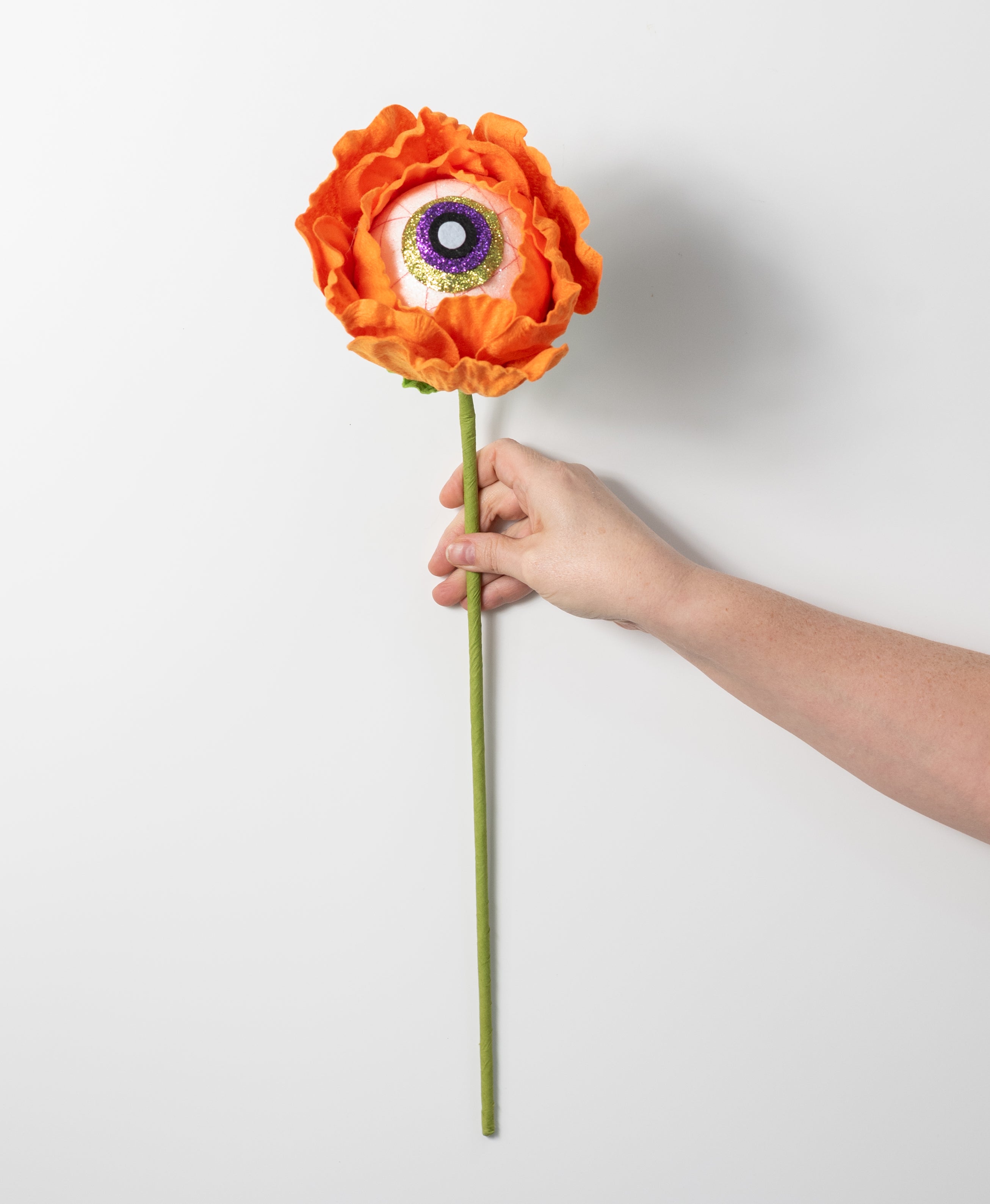 21" Eyeball Flower Stem: Orange