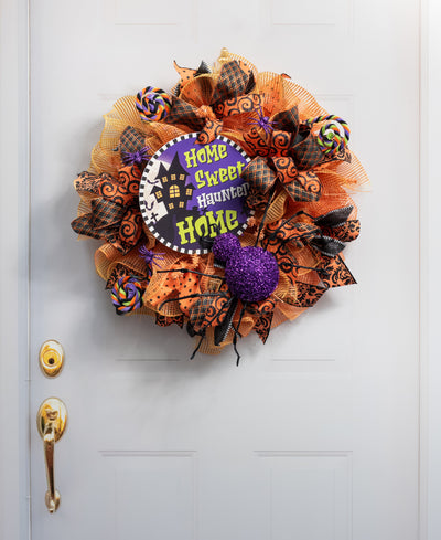 16" Frizzy Tinsel Spider: Purple