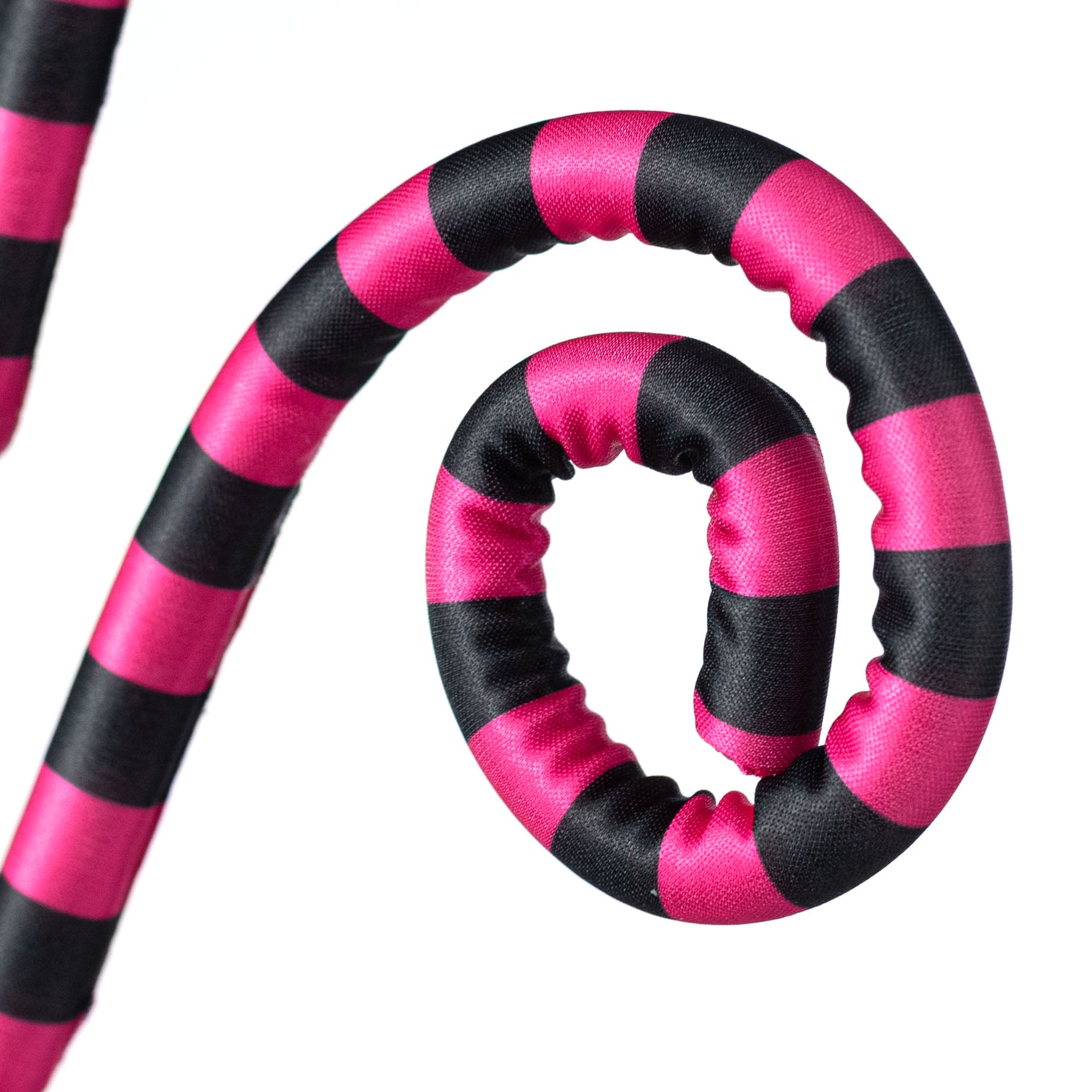 26" Striped Curly Spray: Fuchsia Pink & Black