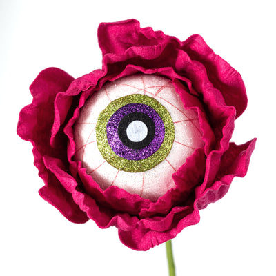 21" Eyeball Flower Stem: Fuchsia Pink