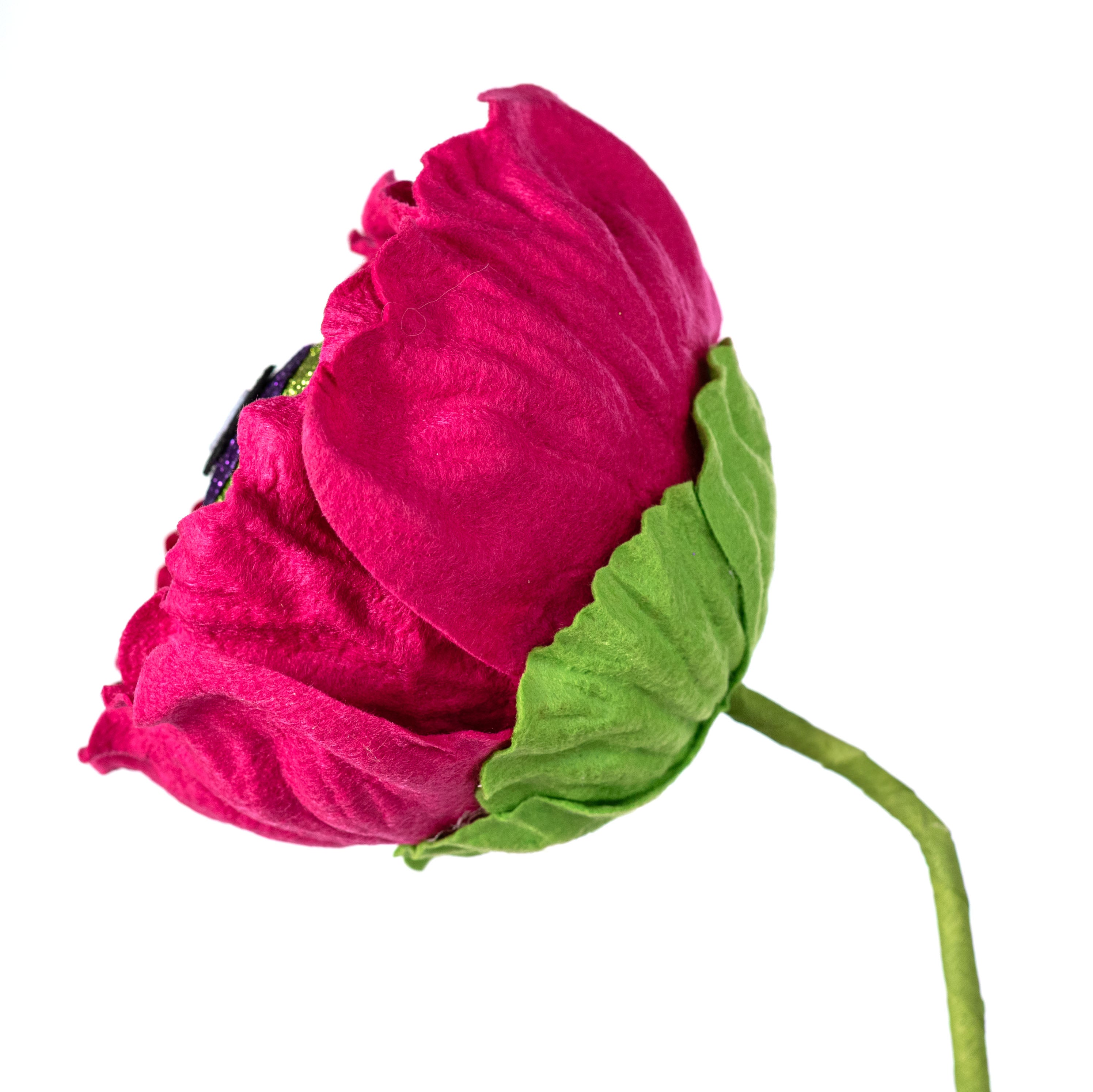 21" Eyeball Flower Stem: Fuchsia Pink