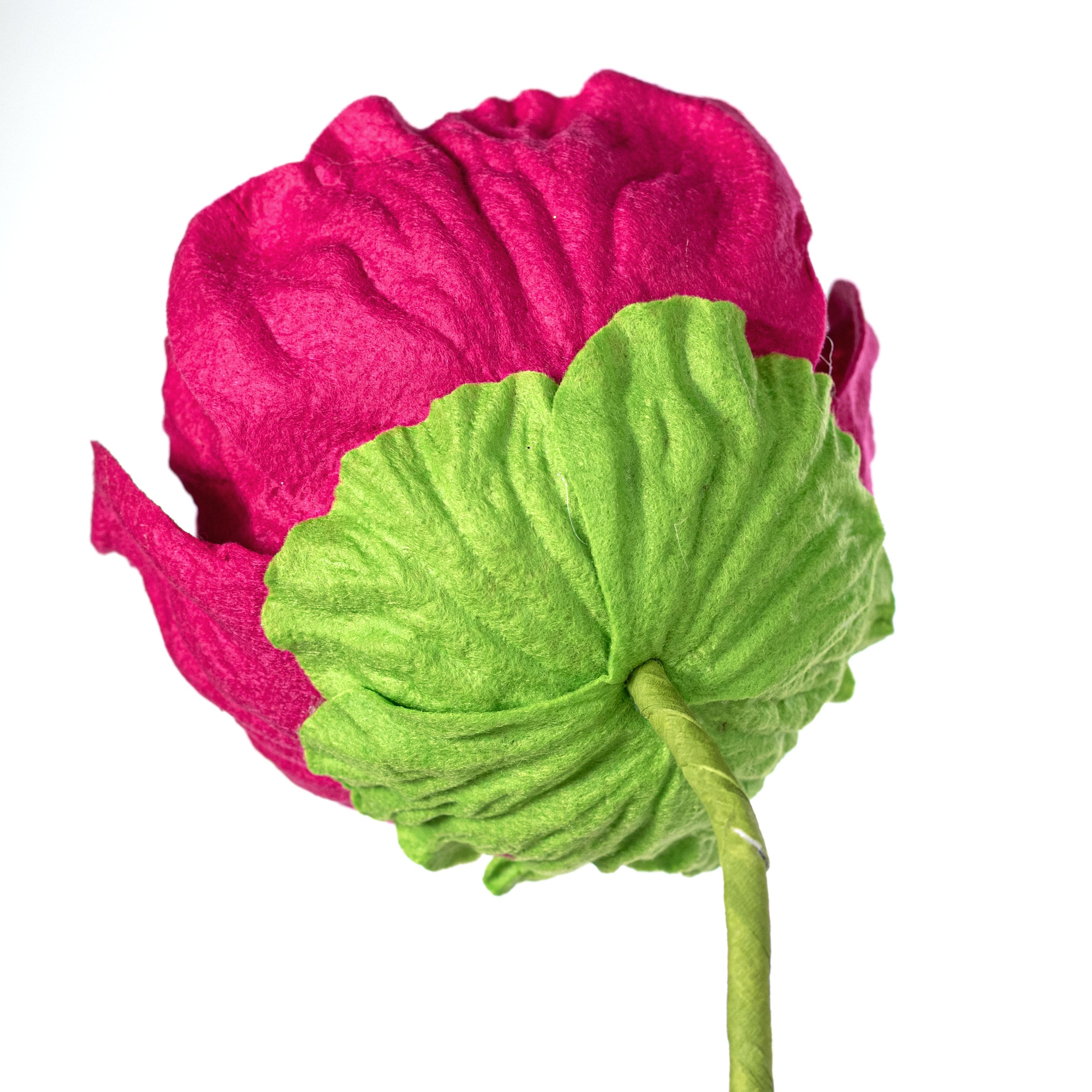 21" Eyeball Flower Stem: Fuchsia Pink