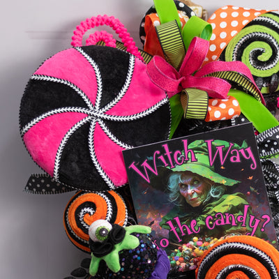10" x 29" Velvet Lollipop Spray: Hot Pink & Black
