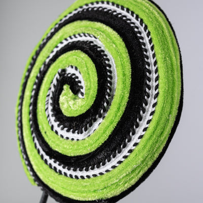 7" x 20" Velvet Lollipop Swirl Spray: Green & Black