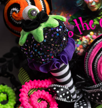 11" Iridescent Sequin EyesCream Eyeball Ornament