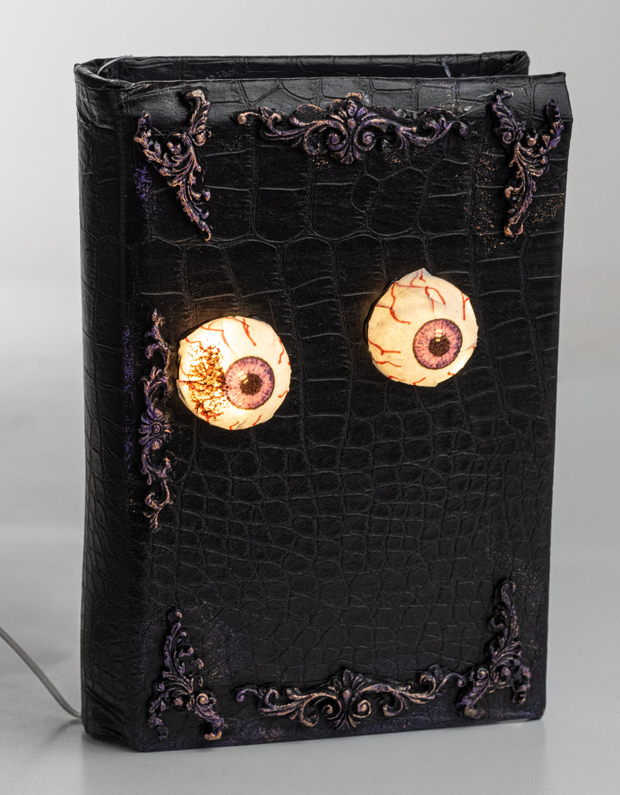 8.25" Spell Book with Eyeballs (Lights Require USB Power)