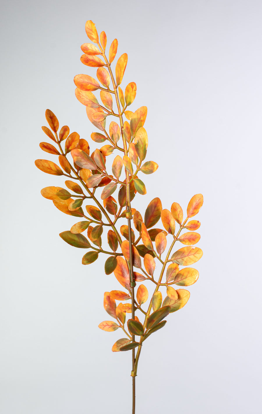 21" Plastic Herb of Grace Leaves Bush: Orange (7 Stem)