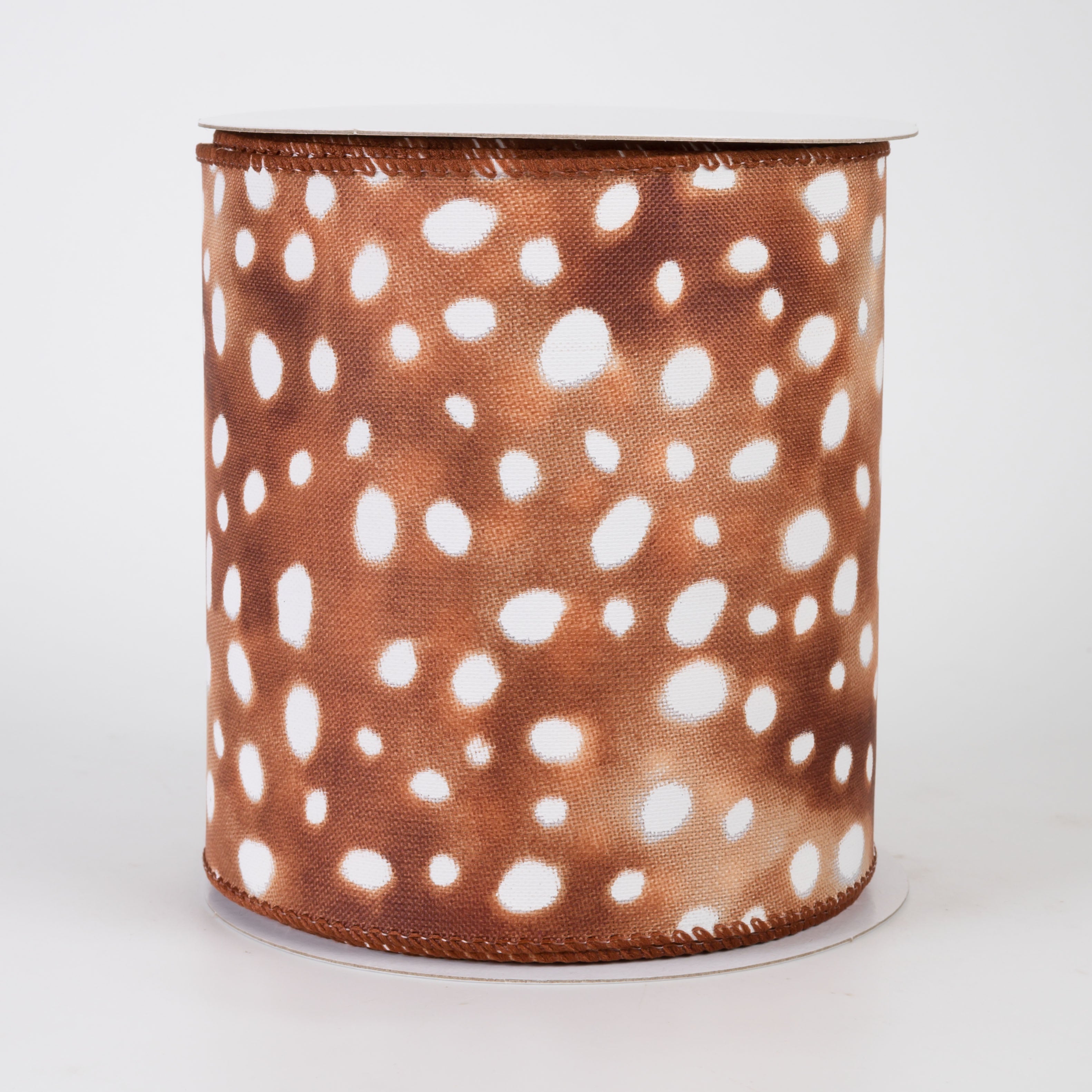 4" Spotted Deer Fur Print Ribbon (10 Yards)