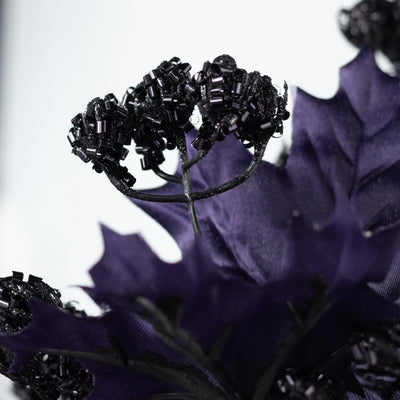 20" Maple Leaves Bush: Dark Purple (12 Stem)