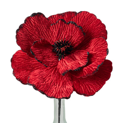 9" x 11" Fantasy Flower Pick: Red & Black