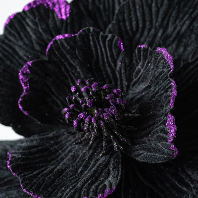 9" x 11" Fantasy Flower Pick: Black & Purple