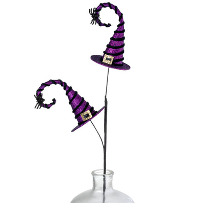 28" Witch Hats Spray: Purple
