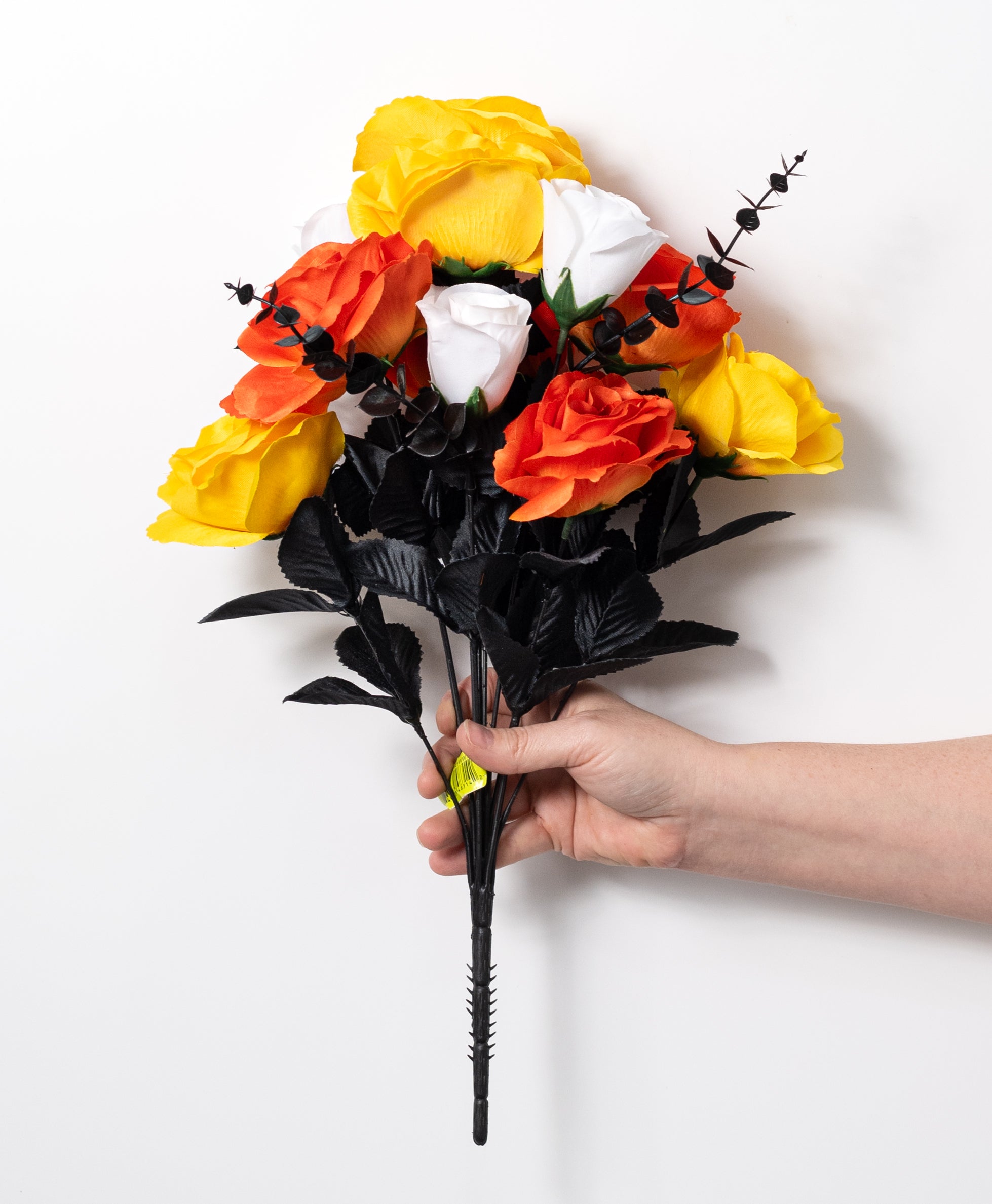 17" Rose Bush: Candy Corn Hues (12 Stem)