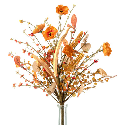 19" Poppy Fall Filler Bush