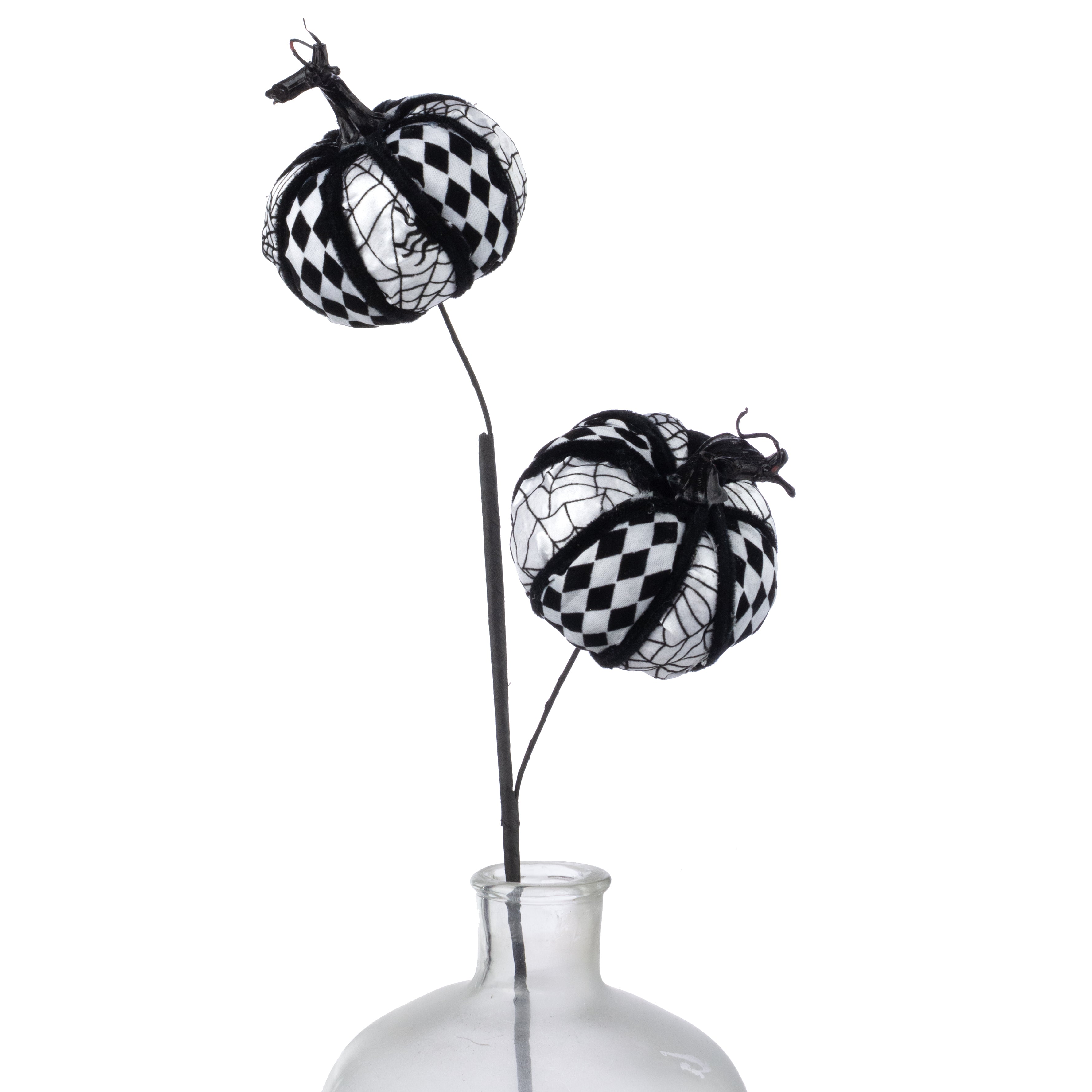 25" Spiderweb Pumpkin Spray: Black & White