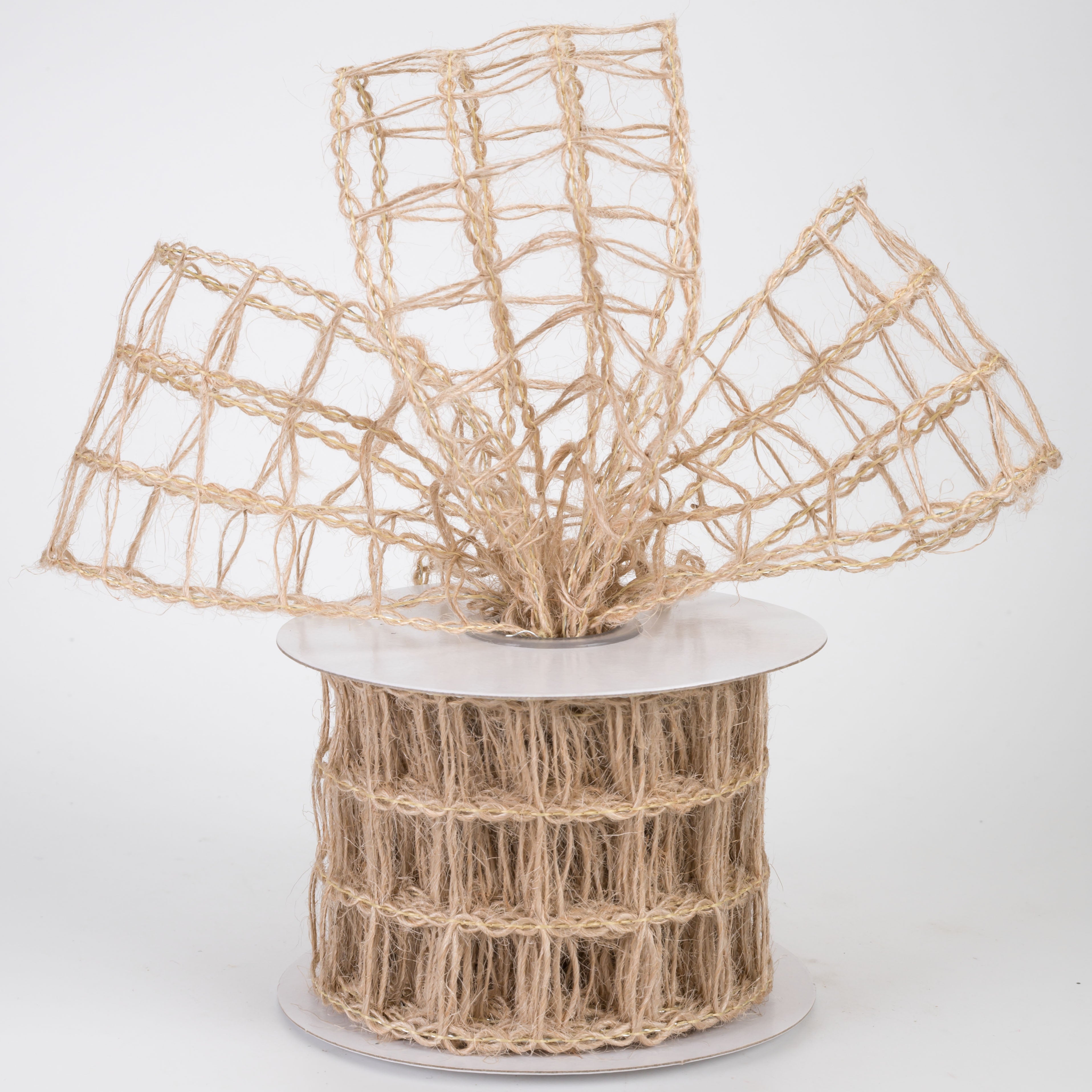2.5" Open Weave Burlap Jute Ribbon: Natural (10 Yards)