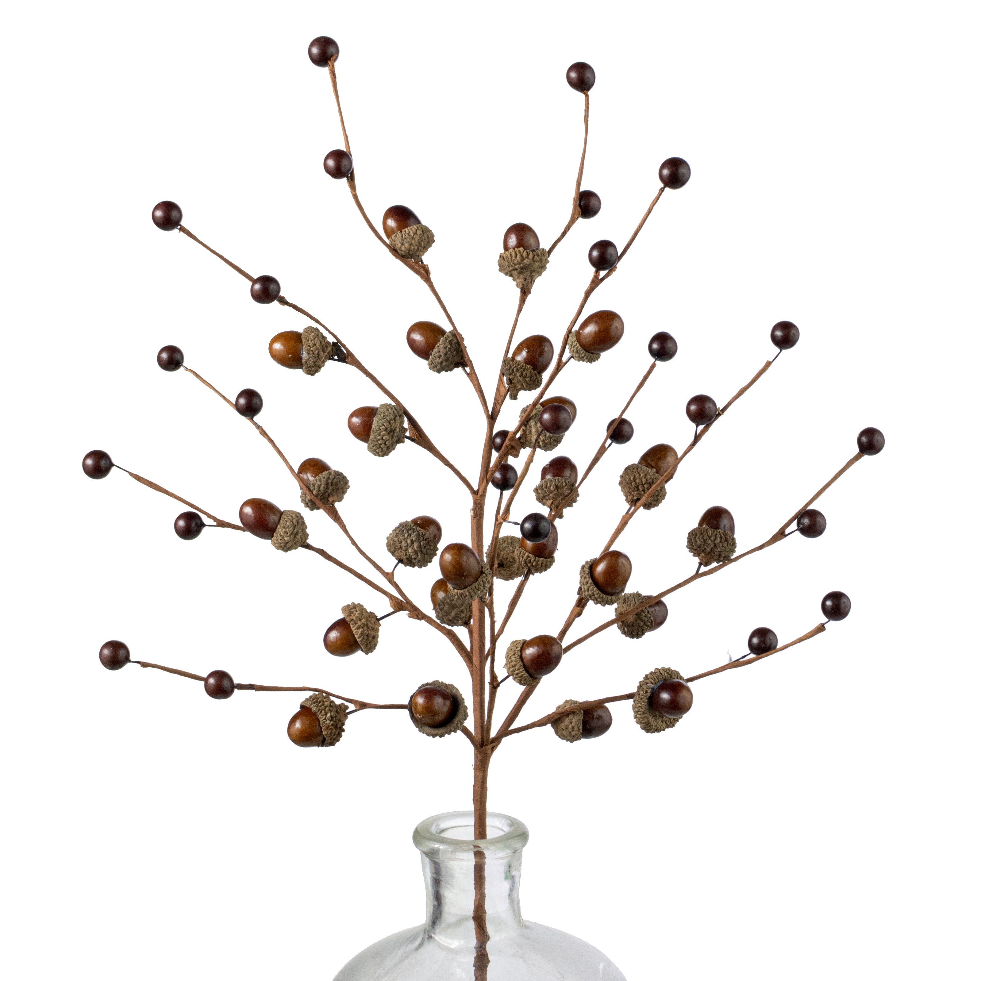 22" Mini Acorn Spray: Brown