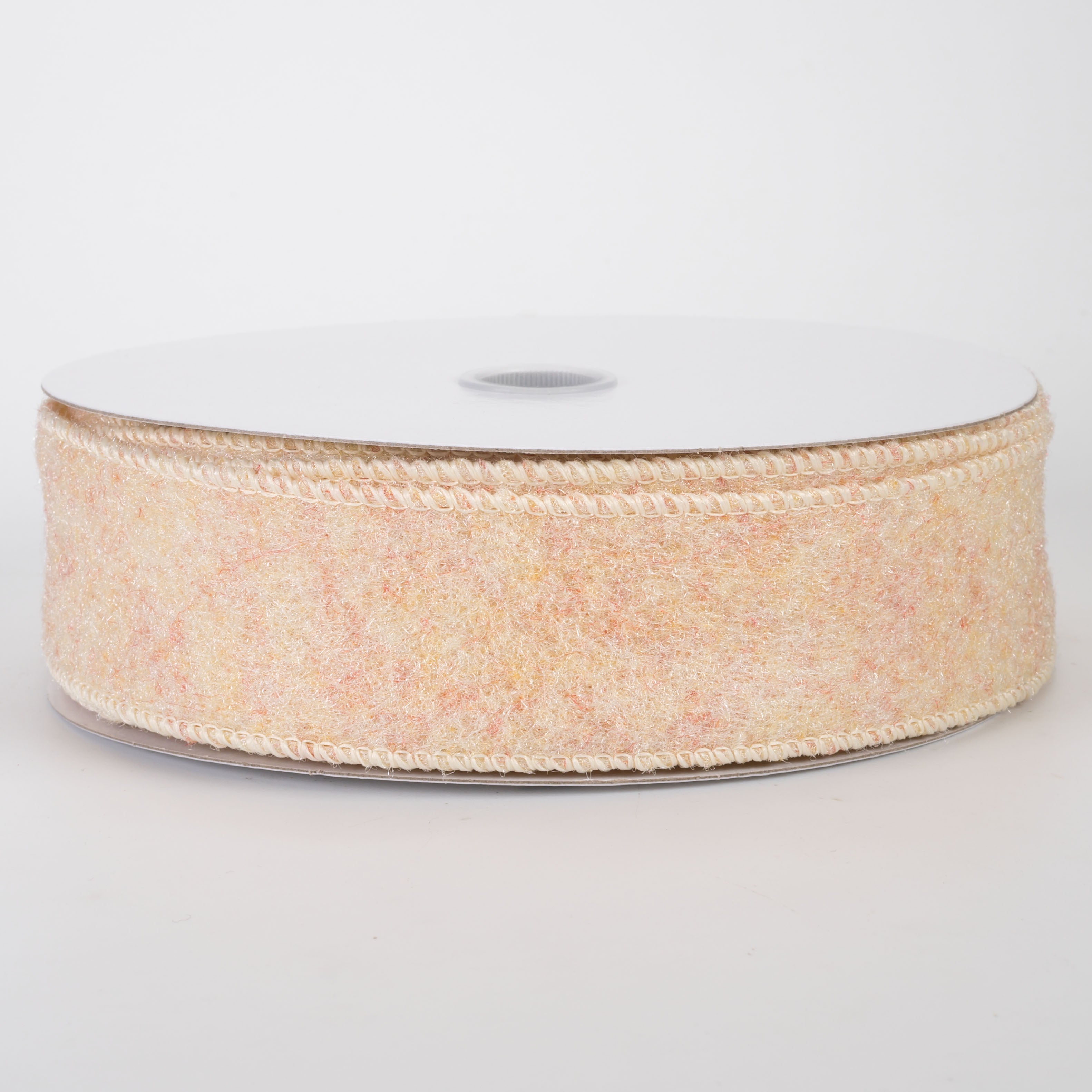 1.5" Fuzzy Felt Ribbon: Ivory Cream (10 Yards)